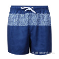 Geborduurde strandshorts van 100% polyester